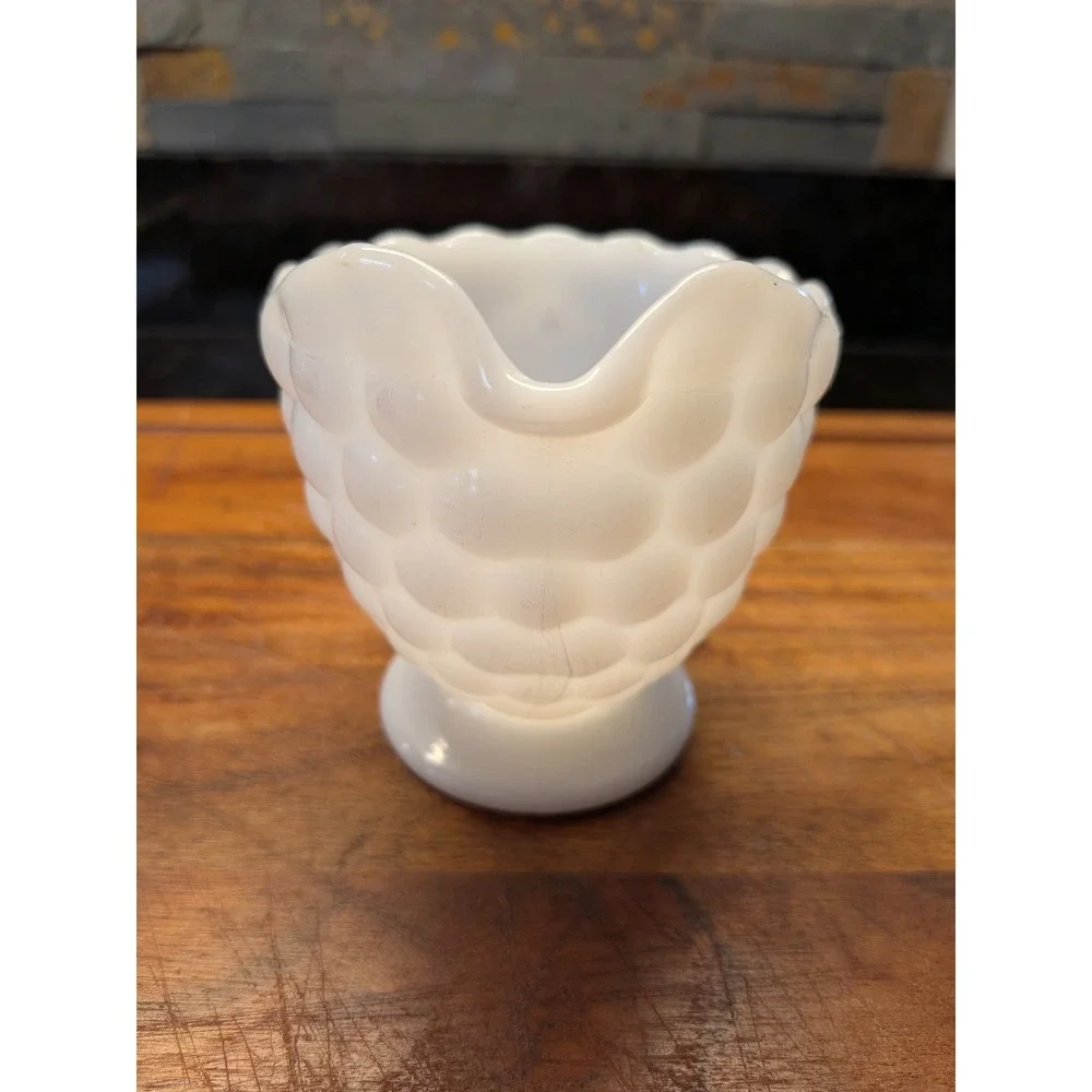Vintage Westmoreland Milk‎ Glass English Hobnail Creamer Pitcher Set of 2 White